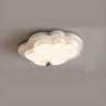 Bedroom Beige Arc Cloud Cheese LED Flush Mount Light Image - 11