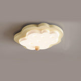 Bedroom Beige Arc Cloud Cheese LED Flush Mount Light Image - 3