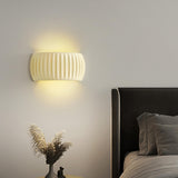 Bedroom Beige Geometric Resin Up Down Wall Sconce Image - 1