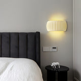 Bedroom Beige Geometric Resin Up Down Wall Sconce Image - 6