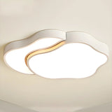 Bedroom Beige Square LED Flush Mount Ceiling Light Image - 16