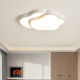 Bedroom Beige Square LED Flush Mount Ceiling Light Image - 3