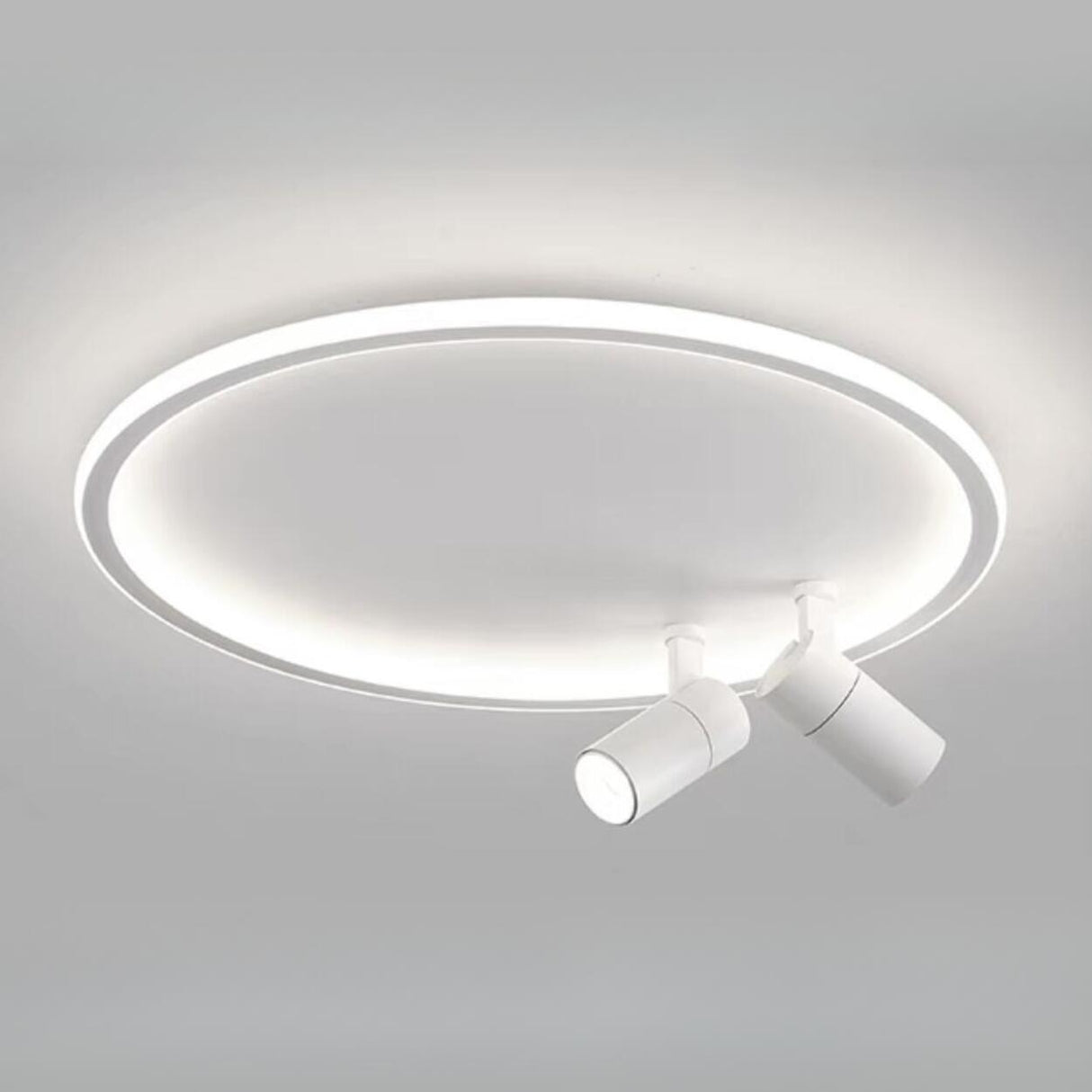 Bedroom Black Circle LED Flush Mount Ceiling Light Image - 11