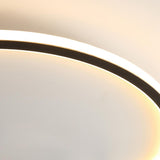 Bedroom Black Circle LED Flush Mount Ceiling Light Image - 18