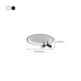 Bedroom Black Circle LED Flush Mount Ceiling Light #size