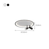 Bedroom Black Circle LED Flush Mount Ceiling Light Image - 22