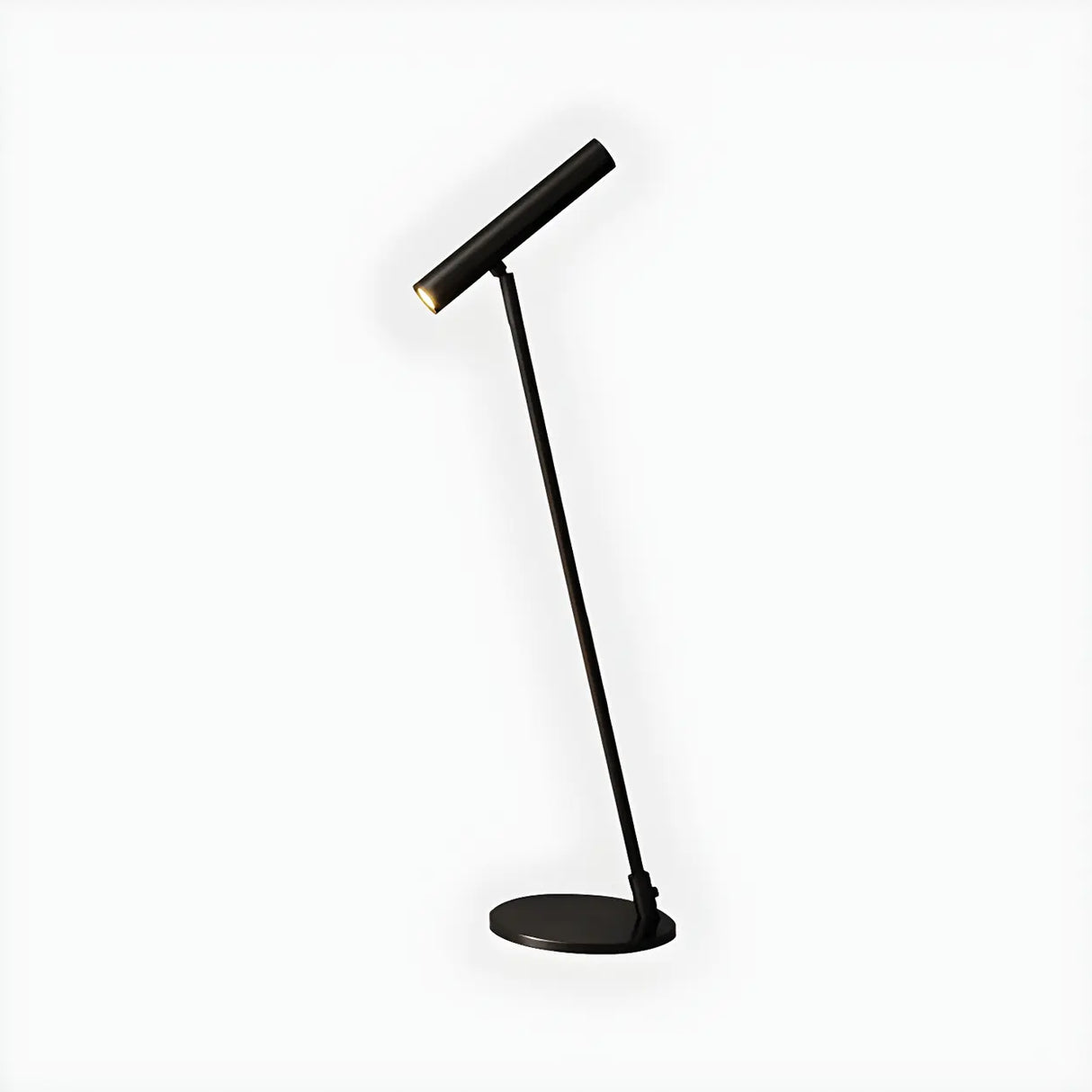 Bedroom Black Finish Modern Sleek Metal Table Lamp Image - 2