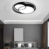 Bedroom Black Loving Heart LED Flush Mount Ceiling Lamp Image - 4