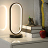 Bedroom Black Oval LED Minimalist Metal Table Lamp Image - 13