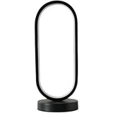 Bedroom Black Oval LED Minimalist Metal Table Lamp Image - 5