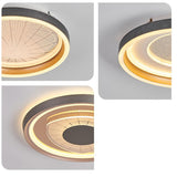 Bedroom Black Round LED Flush Mount Ceiling Light Image - 14