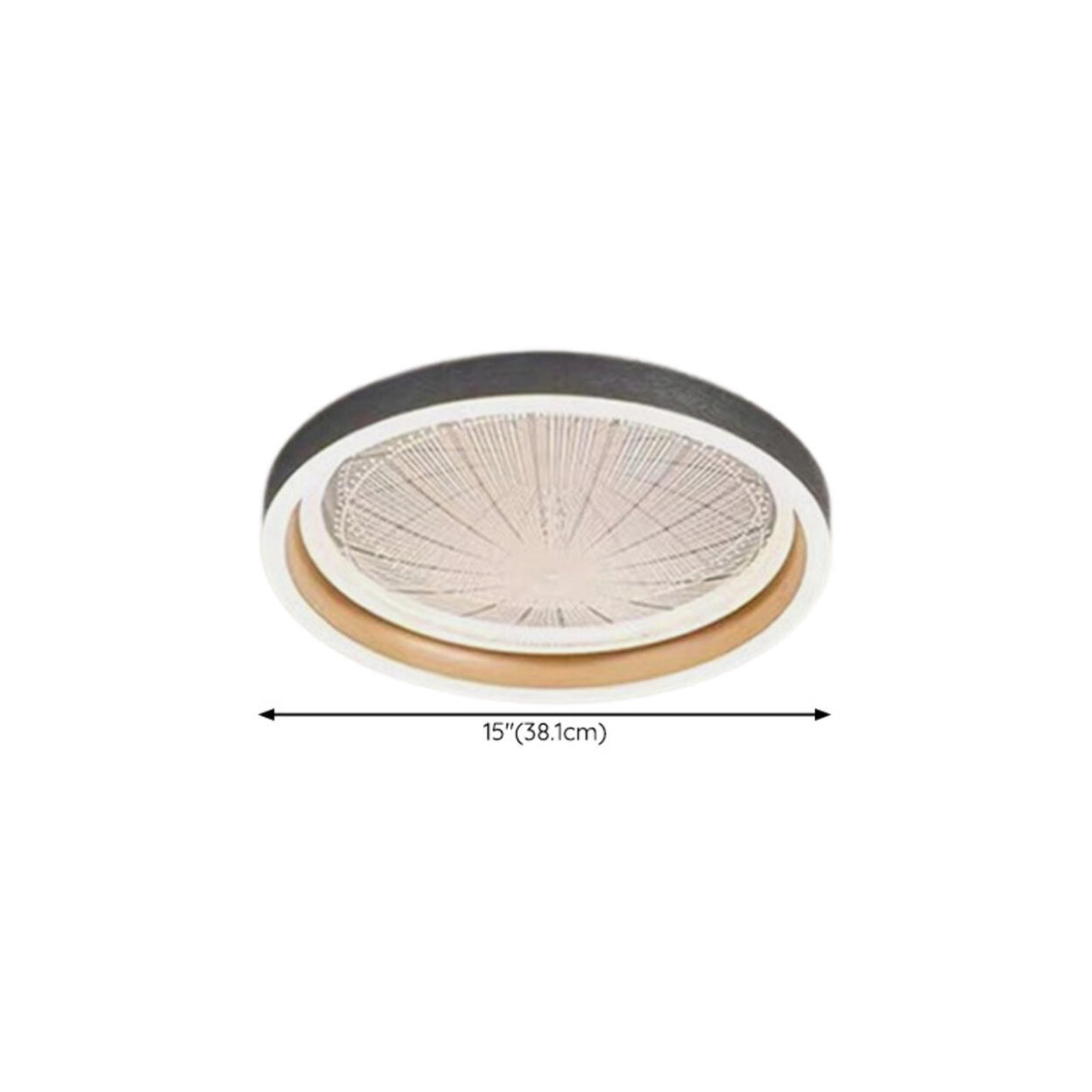 Bedroom Black Round LED Flush Mount Ceiling Light Image - 18