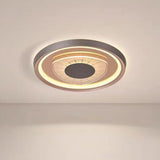 Bedroom Black Round LED Flush Mount Ceiling Light Image - 6