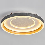 Bedroom Black Round LED Flush Mount Ceiling Light Image - 9