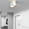 Bedroom Black White Modular Cube LED Flush Mount Light Image - 8