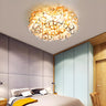 Bedroom Blue Blossoming Flower LED Flush Mount Light Image - 11