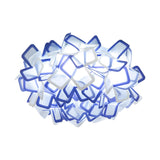 Bedroom Blue Blossoming Flower LED Flush Mount Light Image - 3