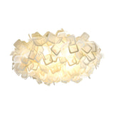 Bedroom Blue Blossoming Flower LED Flush Mount Light Image - 7