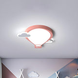 Bedroom Blue Hot Air Balloon LED Flush Mount Light Image - 7