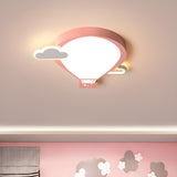 Bedroom Blue Hot Air Balloon LED Flush Mount Light Image - 8