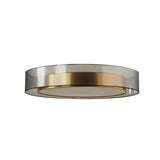 Bedroom Brass Round Metal Flush Mount Ceiling Light Image - 5