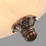 Bedroom Brown Vaulted Dome Flush Mount Ceiling Fixture Image - 9