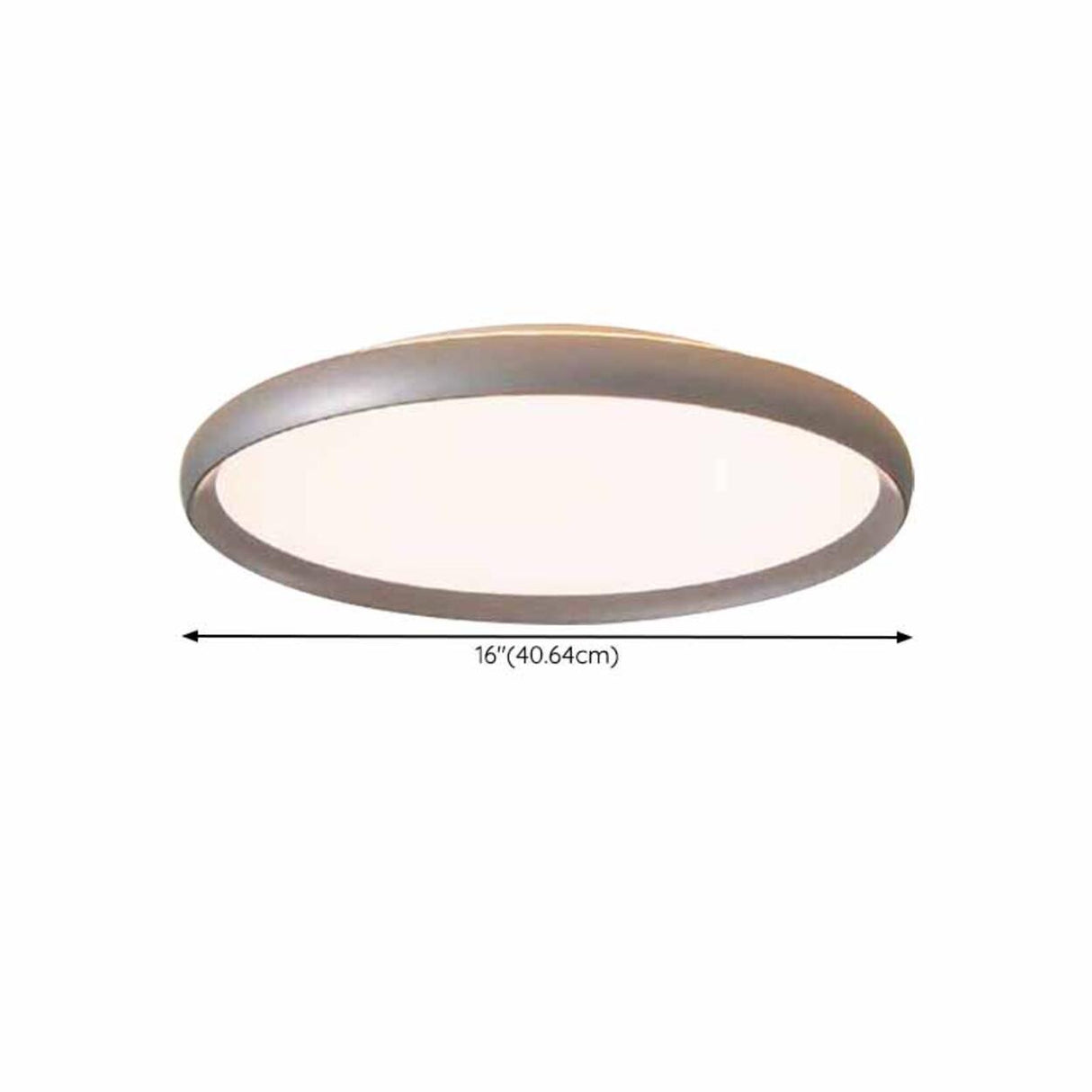 Bedroom Casual Nickel Circle Flush Mount Ceiling Light 