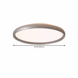 Bedroom Casual Nickel Circle Flush Mount Ceiling Light #size