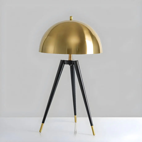 Bedroom Chic Luxury Gold Semi-Circle Tripod Table Lamp Image - 1