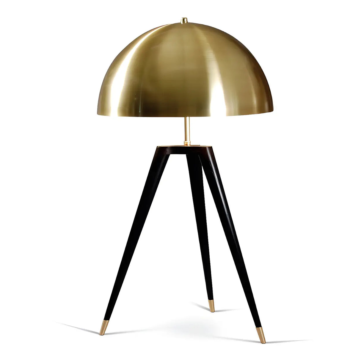 Bedroom Chic Luxury Gold Semi-Circle Tripod Table Lamp Image - 5