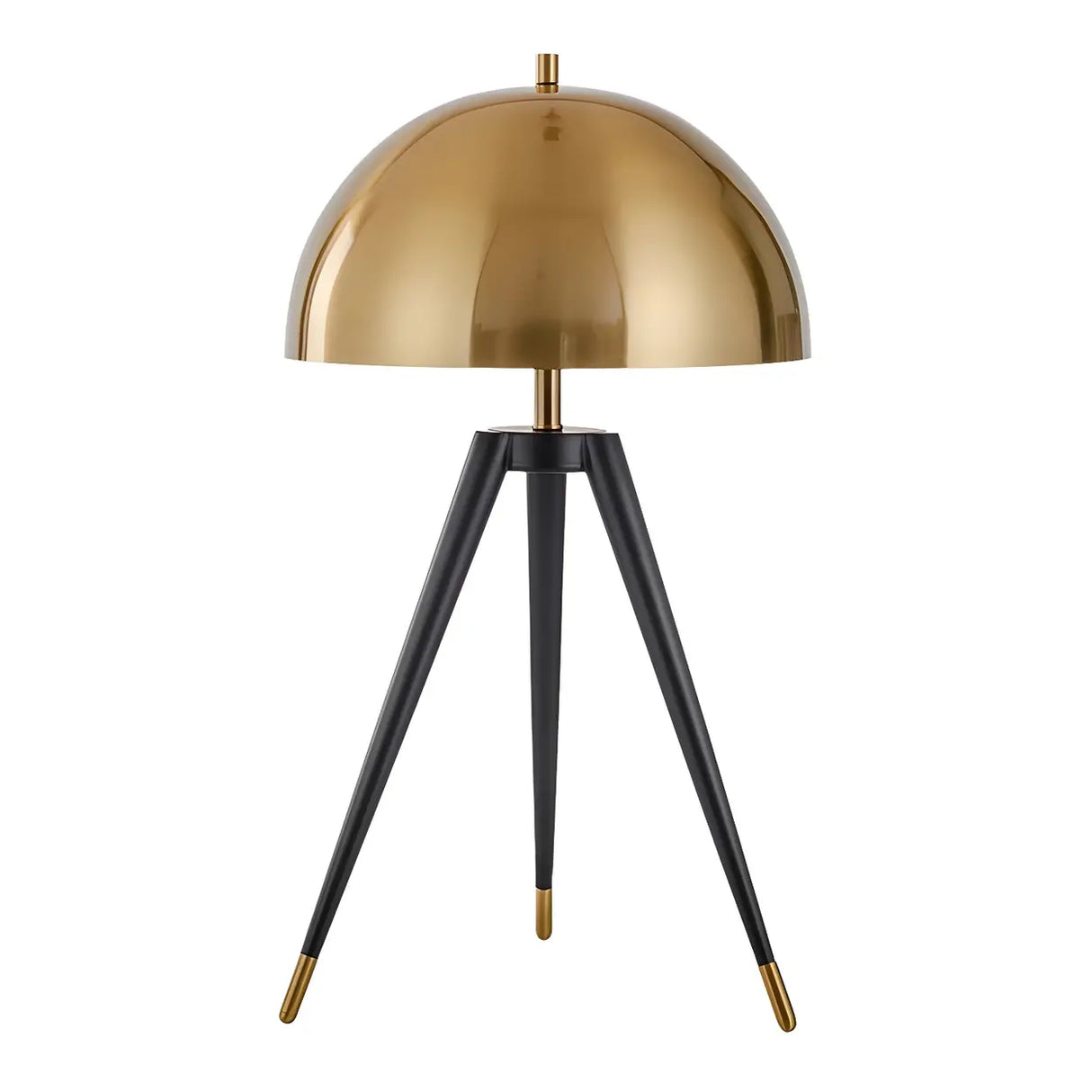 Bedroom Chic Luxury Gold Semi-Circle Tripod Table Lamp Image - 6