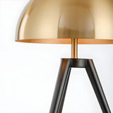 Bedroom Chic Luxury Gold Semi-Circle Tripod Table Lamp Image - 8