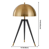 Bedroom Chic Luxury Gold Semi-Circle Tripod Table Lamp #size