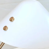 Bedroom Chic White Cone Shade Marble Base Table Lamp Image - 5