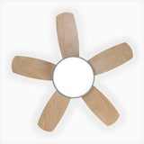 Bedroom Classic 5 Wood Blade LED Ceiling Fan with Light Image - 11