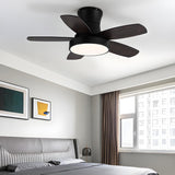 Bedroom Classic 5 Wood Blade LED Ceiling Fan with Light Image - 15