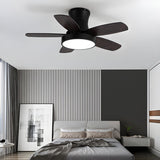 Bedroom Classic 5 Wood Blade LED Ceiling Fan with Light Image - 16