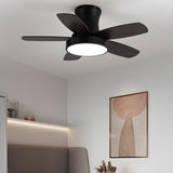 Bedroom Classic 5 Wood Blade LED Ceiling Fan with Light Image - 17