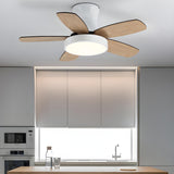 Bedroom Classic 5 Wood Blade LED Ceiling Fan with Light Image - 6