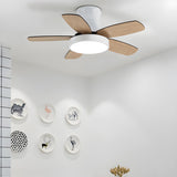 Bedroom Classic 5 Wood Blade LED Ceiling Fan with Light Image - 7