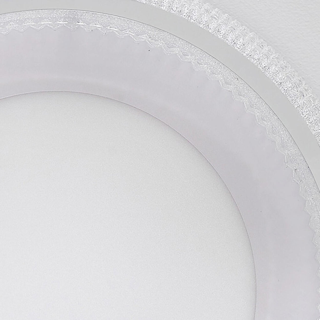 Bedroom Clear Glass White Round Flush Mount Light Image - 13