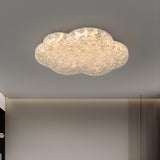 Bedroom Cloud Clear Resin Flush Mount Ceiling Light Image - 4