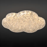 Bedroom Cloud Clear Resin Flush Mount Ceiling Light Image - 7