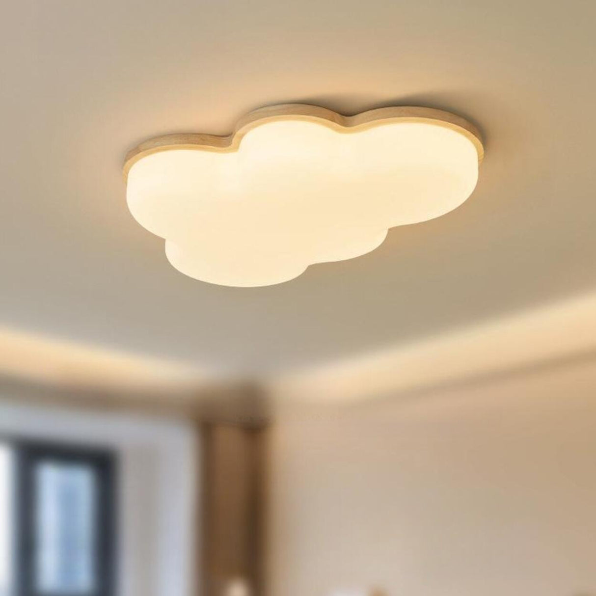 Bedroom Cloud-Shaped LED Flush Mount Ceiling Light Image - 2