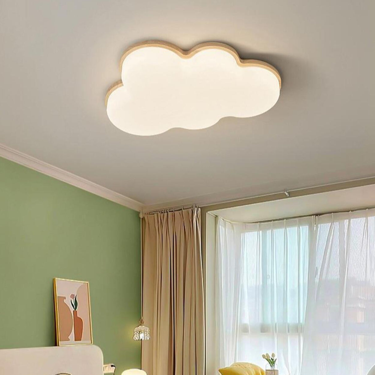 Bedroom Cloud-Shaped LED Flush Mount Ceiling Light Image - 3