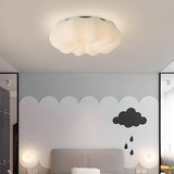 Bedroom Cloud White LED Flush Mount Ceiling Light Image - 4