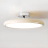 Bedroom Cream Round LED Semi-Flush Mount Ceiling Light Image - 10