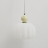 Bedroom Cream Yellow Pumpkin Pendant Wall Sconce Image - 13