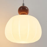 Bedroom Cream Yellow Pumpkin Pendant Wall Sconce Image - 14