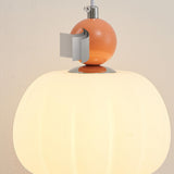 Bedroom Cream Yellow Pumpkin Pendant Wall Sconce Image - 15